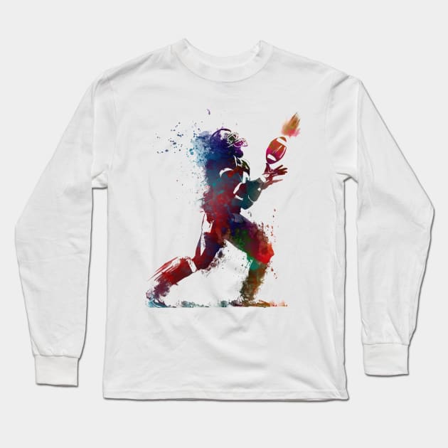 American football player #football #sport Long Sleeve T-Shirt by JBJart